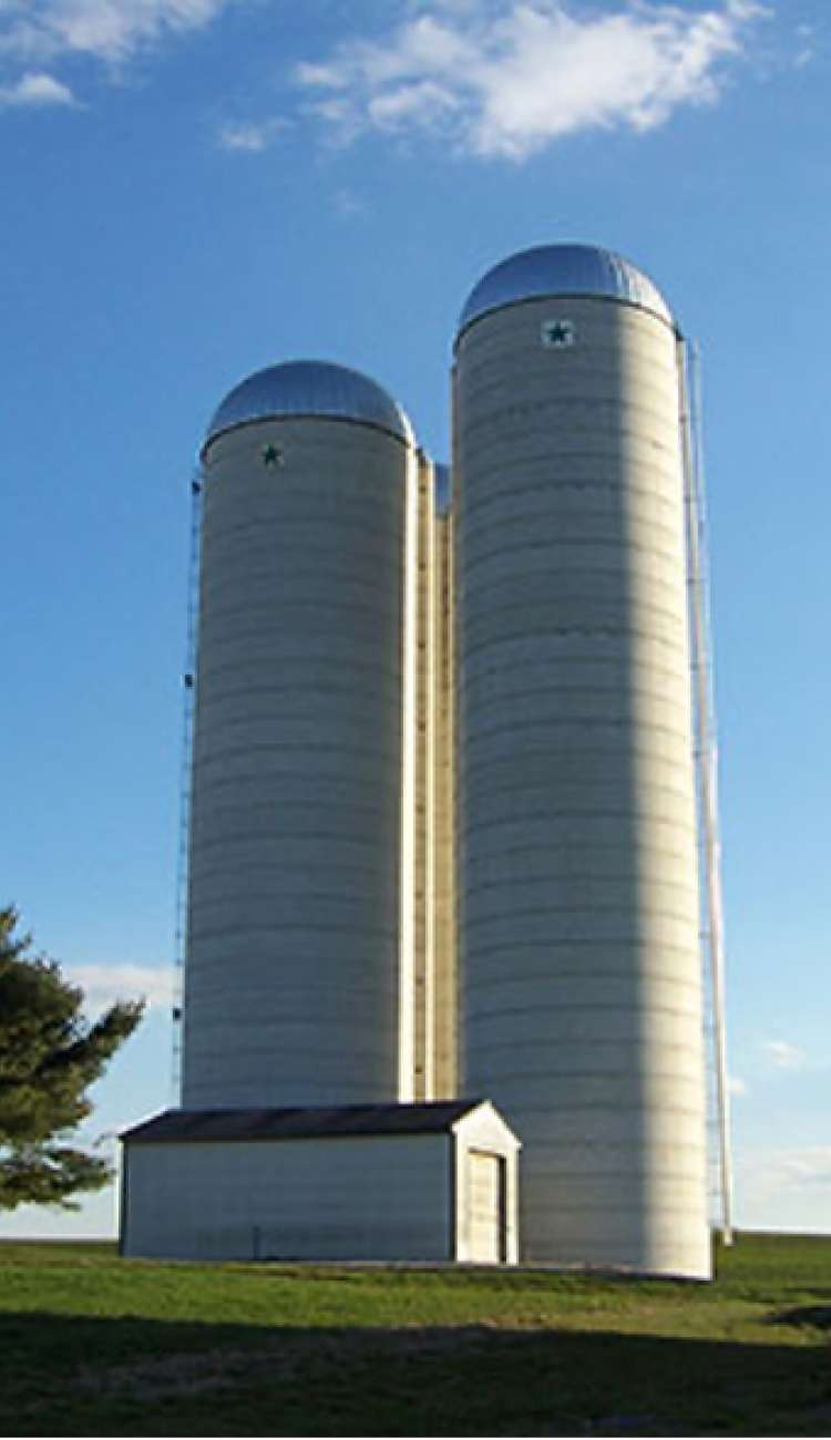 Meadow Lane Dairy silos